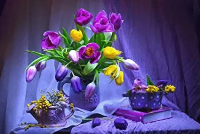 פאזל של Exquisite Purple Still Life