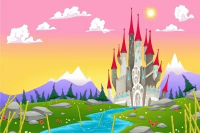 å¡é€šå½©è‰²é¢¨æ™¯ jigsaw puzzle