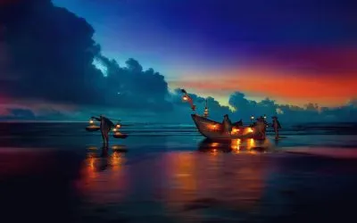 Sunset on the Beach jigsaw puzzle