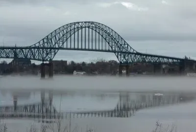 April fog over Miramichi River NB   L