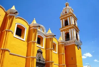Templo en Cholula, Puebla.