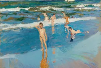 Sorolla enfants au bord de la mer