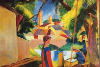 Macke enfants Ã  la foire