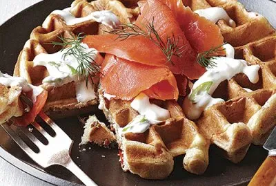 Smoked Salmon Waffle