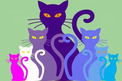 Pastel cat family jigsaw puzzle