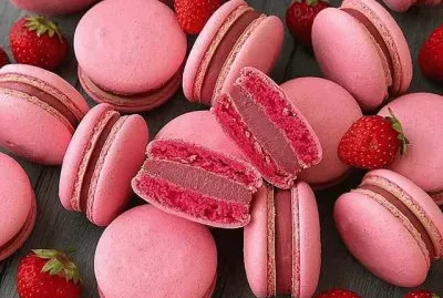 פאזל של Strawberry Macarons