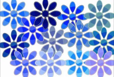 Fleurs bleu