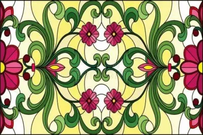 פאזל של å°ç¨±å½©è‰²çŽ»ç’ƒ