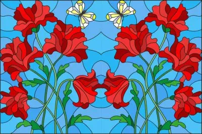 å°ç¨±å½©è‰²çŽ»ç’ƒ jigsaw puzzle