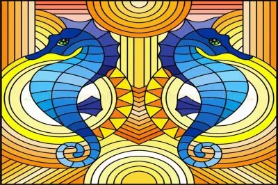 å°ç¨±å½©è‰²çŽ»ç’ƒ jigsaw puzzle