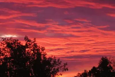 Fiery sunset...from outside Bingo hall!!