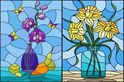 å½©è‰²çŽ»ç’ƒçµ„åˆåœ– jigsaw puzzle