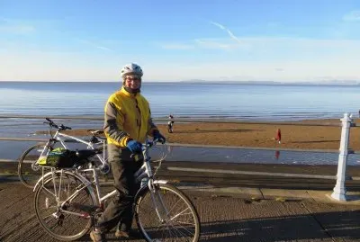 Cycling on Morecambe Promenade jigsaw puzzle