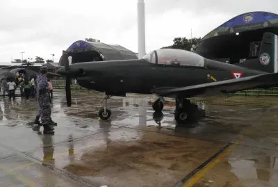 Old war airplane of Mexican air force