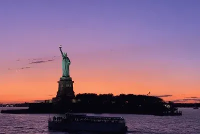 Statue of Liberty at sunset