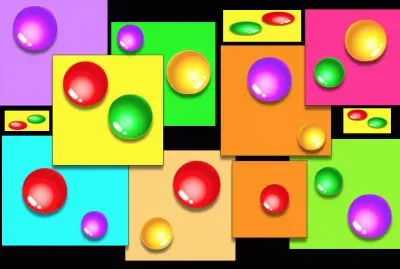 CarrÃ©s et boules jigsaw puzzle