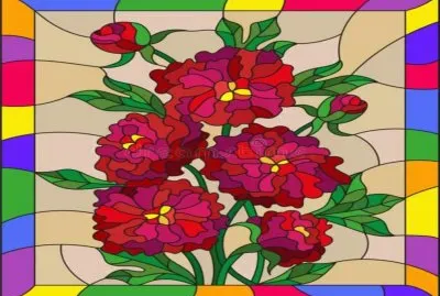 å½©è‰²çŽ»ç’ƒåŠ æ¡†è¨­è¨ˆ jigsaw puzzle