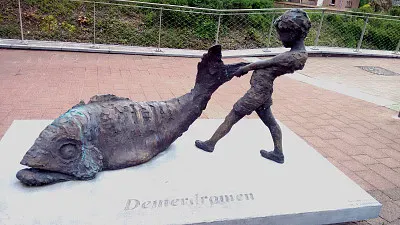 jongen met vis jigsaw puzzle