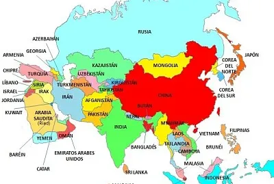 mapa asia