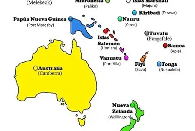 mapa oceania