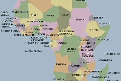 Mapa de Africa jigsaw puzzle