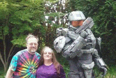 Battlestar Soldier with Couple jigsaw puzzle
