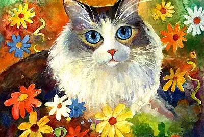 Painted cat