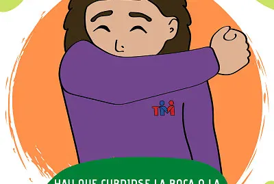 Hay que cubrirse la boca o la nariz con el codo