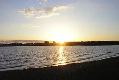 Atardecer en el Lago de Salto Grande