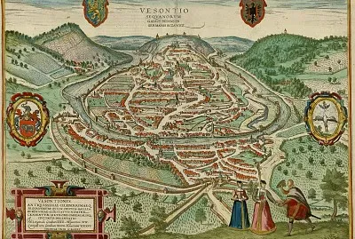 Vue de BesanÃ§on par Pierre d 'Argent