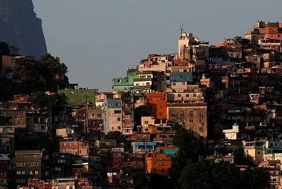 Uma vista do alto do morro