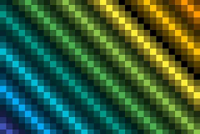 rainbow pixel gradient jigsaw puzzle