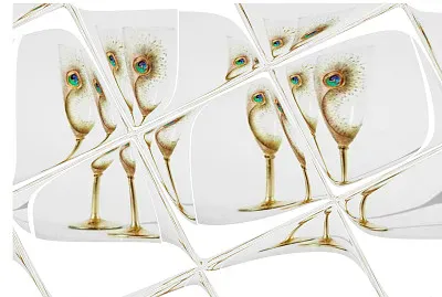 verre en forme de paon