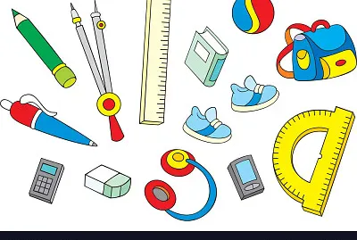 פאזל של school objects