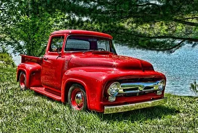 פאזל של Pickup Ford 1956 Vermelha