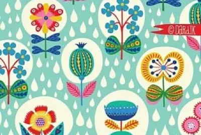 Flores con Fondo de Gotas