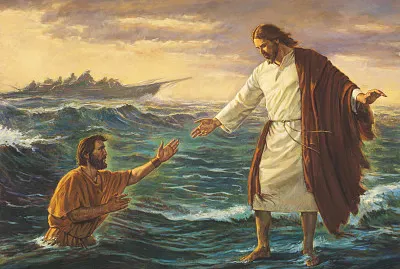 JESÃšS CAMINA SOBRE EL AGUA jigsaw puzzle