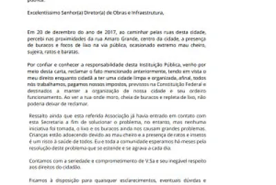 CARTA DE RECLAMAÃ‡ÃƒO