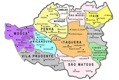 BAIRROS DA ZONA LESTE DE SÃƒO PAULO