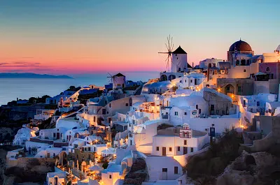 santorini night