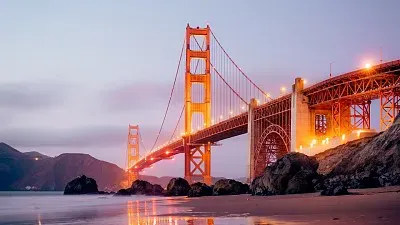 golden gate de Noche