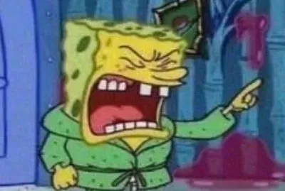 bob esponja enojado