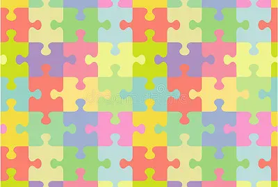 Seamless jigsaw puzzle pattern.