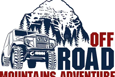 4x4 off-road car and mountains forest.