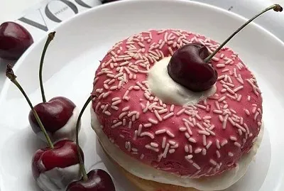 cherry donut