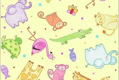 Animales Fondo Amarillo jigsaw puzzle