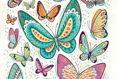 Mariposas Fondo Blanco