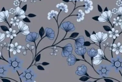 Flor Azul Fondo Gris