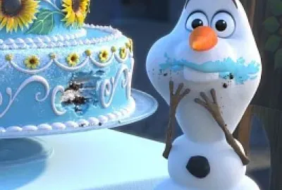 Olaf comendo fora da hora