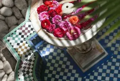 Fountain with flowers